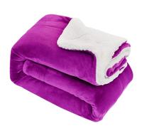 GonZalo GraCia. Light Purple Sherpa Fleece Blanket 150x200cm Reversible Fluffy Sofa Bed Throw (Light Purple Sherpa, Double 150x200 cm)