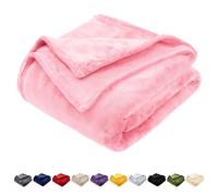 GonZalo GraCia. Reversible Fleece Blanket Double Size | Ultra Soft & Fluffy Fleece Throw Blanket for Sofa & Bed | Breathable & Warm Throw for 3 Seater Sofa (Blush Pink, Double 150x200 cm)