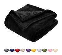 GonZalo GraCia. Reversible Fleece Throw Blanket Double Size | Ultra Soft & Fluffy Fleece Blanket for Sofa, Couch & Bed | OEKO-TEX Certified, Breathable & Warm Bed Blankets (Black, King 200x240 cm)