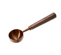 Gonzone Vintage Coffee Measuring Spoon - 304 Stainless Steel, Coffee Scoop，10g Capacity, Walnut Handle - Perfect for Coffee, Tea, and More (Rose Gold)
