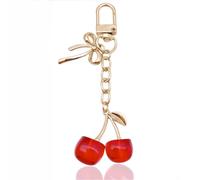 GONZTEL 1 x Cherry Keyring Charm Handbag Accessory Ideal as a Gift for Mother's Day and Birthdays (Red)