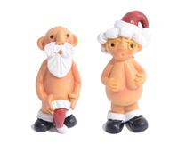GONZTEL Pack of 2 Naughty Santa Christmas Santa Ornament Christmas Decoration Naked Santa Christmas Tree Decoration Pendant Christmas Decoration Car Interior