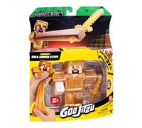Goo Jitzu Minecraft Stretchy Characters, Steve With Gold Armor & Sword, Super Squishy Goo Filling With Hidden Gold Piece Inside