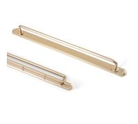 Goo-Ki 12.6" c-c Champagne Bronze Cabinet Pulls with Backplate Zinc Alloy Kitchen Hardware - 2 Pack Champagne Brass Drawer Pulls Dresser Handles with Spacer,9338UBR-320-C