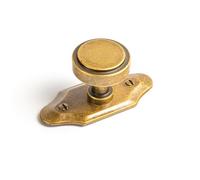 Goo-Ki 6 Pack Antique Brass Cabinet Knobs with Backplate Zinc Alloy Kitchen Hardware - Vintage Brass Drawer Knob Single Hole/Screw Dresser Handles Cabinet Pulls with Spacer