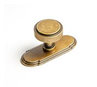 Goo-Ki 6 Pack Antique Brass Cabinet Knobs with Backplate Zinc Alloy Kitchen Hardware - Vintage Brass Drawer Knob Single Hole/Screw Dresser Handles Cabinet Pulls with Spacer