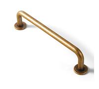 Goo-Ki 6 Pack Antique Brass Kitchen Pulls Drawer Handles, 5" Hole Center Vintage Bronze Cabinet Pull, Zinc Alloy Solid Retro Brass Handle Hardware for Bar Furniture Dresser Wardrobe Cupboard