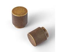 Goo-Ki 6 Pack Cabinet Knobs Antique Brass Drawer Knobs Zinc Alloy Kitchen Hardware - Vintage Brass Single Hole/Screw Bar Cabinet Pulls Drawer Handles