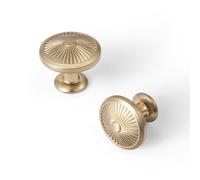 Goo-Ki 6 Pack Champagne Bronze Cabinet Drawer Knobs - Modern Bar Knob Small Single Hole Pull Kitchen Hardware for Dresser Cupboard Bathroom Wardrobe,6597DK-CB