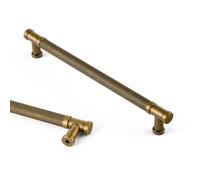 Goo-Ki 6 Pack Knurled Antique Brass Cabinet Handle Drawer Pulls, 7.56in(192mm) c-c Vintage Bronze Bar Pull Kitchen Hardware for Closet Dresser Wardrobe Cupboard Furniture, 2210GT-192