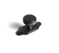 Goo-Ki 6 Pack Matte Black Drawer Knobs with Backplate Zinc Alloy Kitchen Hardware - Modern Black Cabinet Knobs Single Hole/Screw Cabinet Pulls Dresser Handles with Spacer