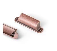 Goo-Ki 6pack Antique Copper Bin Cup Drawer Pulls for Cabinet, 2.52" c-c Bar Channing Cup Handles Zinc Alloy Kitchen Hardware