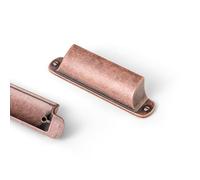 Goo-Ki 6pack Bin Cup Drawer Pulls Antique Copper Cabinet Cup Pull, 3 Inch c-c Channing Cup Handles Zinc Alloy Hardware for Kitchen Bar