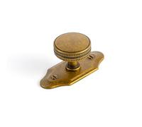 Goo-Ki Antique Brass Cabinet Drawer Knobs with Backplate or Spacer Zinc Alloy Kitchen Hardware - 6 Pack Vintage Bronze Retro Brass Single Hole Bar Pull Handles for Cupboard Wardrobe,2182M-G023-GT