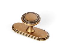 Goo-Ki Antique Brass Cabinet Drawer Knobs with Backplate or Spacer Zinc Alloy Kitchen Hardware - 6 Pack Vintage Bronze Retro Brass Single Hole Bar Pull Handles for Cupboard Wardrobe,066GT-G014-DK