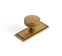 Goo-Ki Antique Brass Cabinet Drawer Knobs with Backplate or Spacer Zinc Alloy Kitchen Hardware - 6 Pack Vintage Bronze Retro Brass Single Hole Bar Pull Handles for Cupboard Wardrobe,2182M-G022-GT