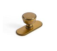 Goo-Ki Antique Brass Cabinet Drawer Knobs with Backplate or Spacer Zinc Alloy Kitchen Hardware - 6 Pack Vintage Bronze Retro Brass Single Hole Bar Pull Handles for Cupboard Wardrobe,2231DK-G019-GT
