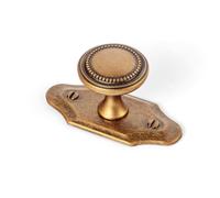Goo-Ki Antique Brass Cabinet Drawer Knobs with Backplate or Spacer Zinc Alloy Kitchen Hardware - 6 Pack Vintage Bronze Retro Brass Single Hole Bar Pull Handles for Cupboard Wardrobe,066GT-G023-DK