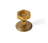 Goo-Ki Antique Brass Zinc Alloy Cabinet Knob with Backplate - Single Hole Center Cabinet Pull Hardware for Bedroom, Kitchen, 6 Pack（2516-G011R）