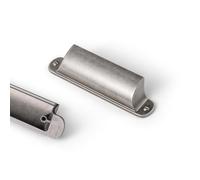 Goo-Ki Antique Silver Cabinet Cup Pulls Bin Drawer Pull 3"(76mm) c-c,6 Pack Vintage Retro Silver Bar Channing Cup Handles Zinc Alloy Kitchen Hardware,9628GN-76