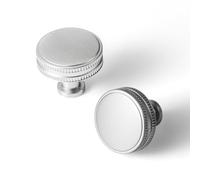 Goo-Ki Brushed Nickel Cabinet Drawer Knobs Zinc Alloy Kitchen Hardware - 6 Pack Single Screw/Hole Bar Pull Handles for Cupboard Wardrobe