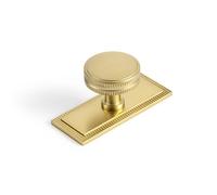 Goo-Ki Cabinet Drawer Knobs with Backplate/Spacer Champagne Bronze Zinc Alloy Kitchen Hardware - 6 Pack Single Hole/Screw Bar Pull Handles with Base Plate