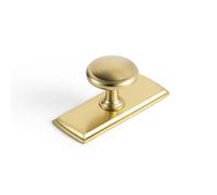 Goo-Ki Champagne Bronze Cabinet Drawer Knobs with Backplate or Spacer Zinc Alloy Kitchen Hardware - 6 Pack Single Hole Bar Pull Handles for Cupboard Wardrobe,6781UBR-G011