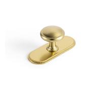 Goo-Ki Champagne Bronze Cabinet Drawer Knobs with Backplate/Spacer Zinc Alloy Kitchen Hardware - 6 Pack Single Hole/Screw Bar Pull Handles