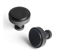 Goo-Ki Matte Black Cabinet Drawer Knobs Zinc Alloy Kitchen Hardware 6 Pack - Black Single Hole Bar Pull Handles for Cupboard Wardrobe,2503MB-Knob