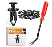 GOOACC 100PCS Fender Clips Body Rivets Engine Under Cover Splash Shield Guard Clips for Honda 90653-HC4-900,GM 21075686 7661855 with 1PC Fastener Remover