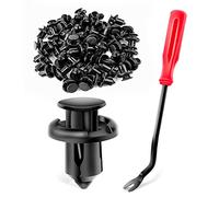 GOOACC 100PCS GRC-45 Fender Rivet Clips-91503-SZ3-003 10mm,1PC Bonus Fastener Remover for Honda and Acura