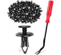 GOOACC 100PCS Nylon Bumper Fastener Rivet Clips for GM 21030249 for Ford N807389S,1PC Bonus Fastener Remover