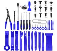 GOOACC 102Pcs Trim Removal Tool, Auto Push Pin Bumper Retainer Clip Set Fastener Terminal Remover Tool Round Handle Crowbar Pry Kit Car Panel Radio Removal Auto Clip Pliers