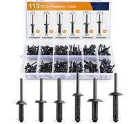GOOACC 115 Pcs Automotive Nylon Universal Pop Rivet Assortment, 6 Most Popular Sizes & Applications for GM Ford Chrysler VW