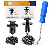 GOOACC 150 pcs Push-Type Bumper Fasteners Rivet Clips-2 Sizes Universal Auto Clips & Fastener for Bumper Fender Clips Replacement-Fastener Removal Tool Included (150PCS Clip)