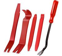 GOOACC 5 PCS Nylon Auto Trim Removal Tool Kit No-Scratch Removal Tool Kit for Car Panel & Audio Dashboard Dismantle Red