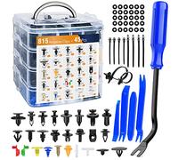 GOOACC 860Pcs Car Push Retainer Clips & Auto Fasteners Assortment -26 Most Popular Sizes Nylon Bumper Fender Rivets with 10 Cable Ties and Fasteners Remover for Toyota GM Ford Honda Chevy