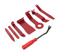 GOOACC 8PCS Auto Trim Scratch Removal Tool Car Audio Dash Panel Window Molding Fastener Remover Tool Kit-Red