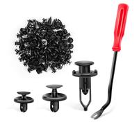 GOOACC GRC-79 100PCS 6.5mm 7mm 9mm Compatible 90467-10183,Engine Under Cover Push-Type Retainer Lexus & Toyota Clips 90467-07201,Toyota 52161-02020 + Bonus Fastener Remover