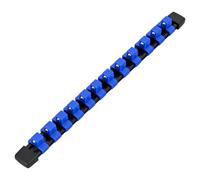 GOOACC Socket Organizer ABS Socket Holder 1/2 Inch Drive Socket Rail Holders Stores up 12 Clips x 1/2" Impact Sockets Organizers Rails for Tool Box Drawer, 1 Piece Blue