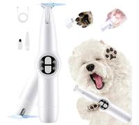 Gooad 2 in 1 Pet Grooming and Paw Trimmer - Rechargeable Cordless Low Noise Dog Clippers for Paws, Eyes, Ears, Face, Rump with Nail Polish and Matted Hair Trimmer