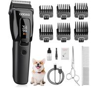 Gooad Dog Clipper, Suitable for Combing Thick Hair, Electric Silent Dog Clipper, Including kit; Cordless, Rechargeable, Suitable for Small and Large Dogs as Well as Cats as pet Clippers(Black)