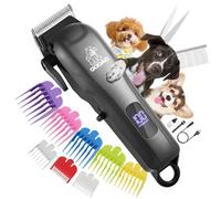 Gooad Dog Clippers for Grooming, Cordless,Low Noise, Electric Quiet,Rechargeable, Pet Hair Clippers for Thick Coats, Dog Trimmer Grooming Kit, Shaver for Small and Large Dogs Cats,Black