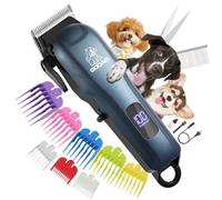 Gooad Dog Clippers for Grooming, Cordless,Low Noise, Electric Quiet,Rechargeable, Pet Hair Clippers for Thick Coats, Dog Trimmer Grooming Kit, Shaver for Small and Large Dogs Cats, Blue