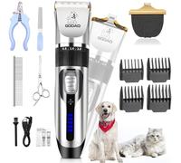 Gooad Pet Grooming Clippers with Paw Trimmer for Dogs & Cats Thick Coats
