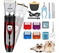 Gooad Pet Grooming Clippers with Paw Trimmer for Dogs & Cats Thick Coats