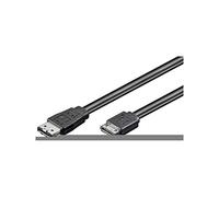 Goobay 0.5m SATA eSATA Cable, Black, 6 Gbps, Male-to-Male, Desktop & Laptop Compatible