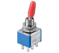 Goobay 10021 Miniature toggle switch - 2x ON-ON; with solder pins