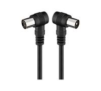 Goobay 11525 Angled Antenna Cable (<70 dB), 2X Shielded, 1.5m Length