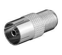 Goobay 11840 F-adapter: F female > Coaxial female - zinc